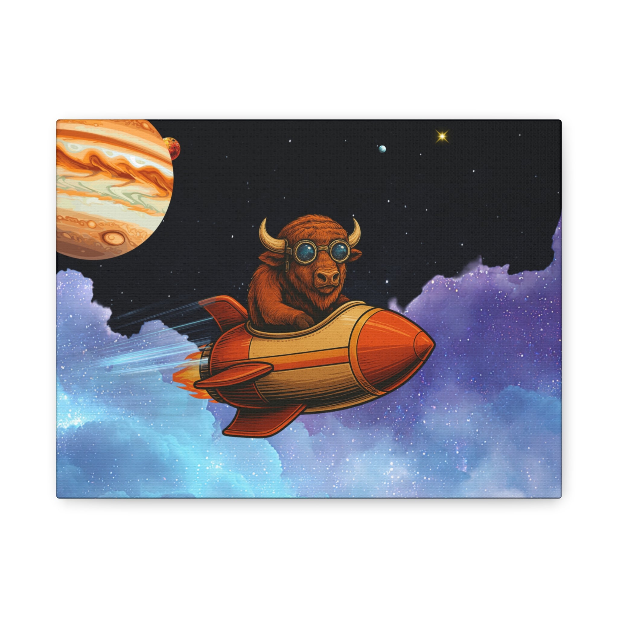 Drowzy Buffalo - Canvas Wall Art