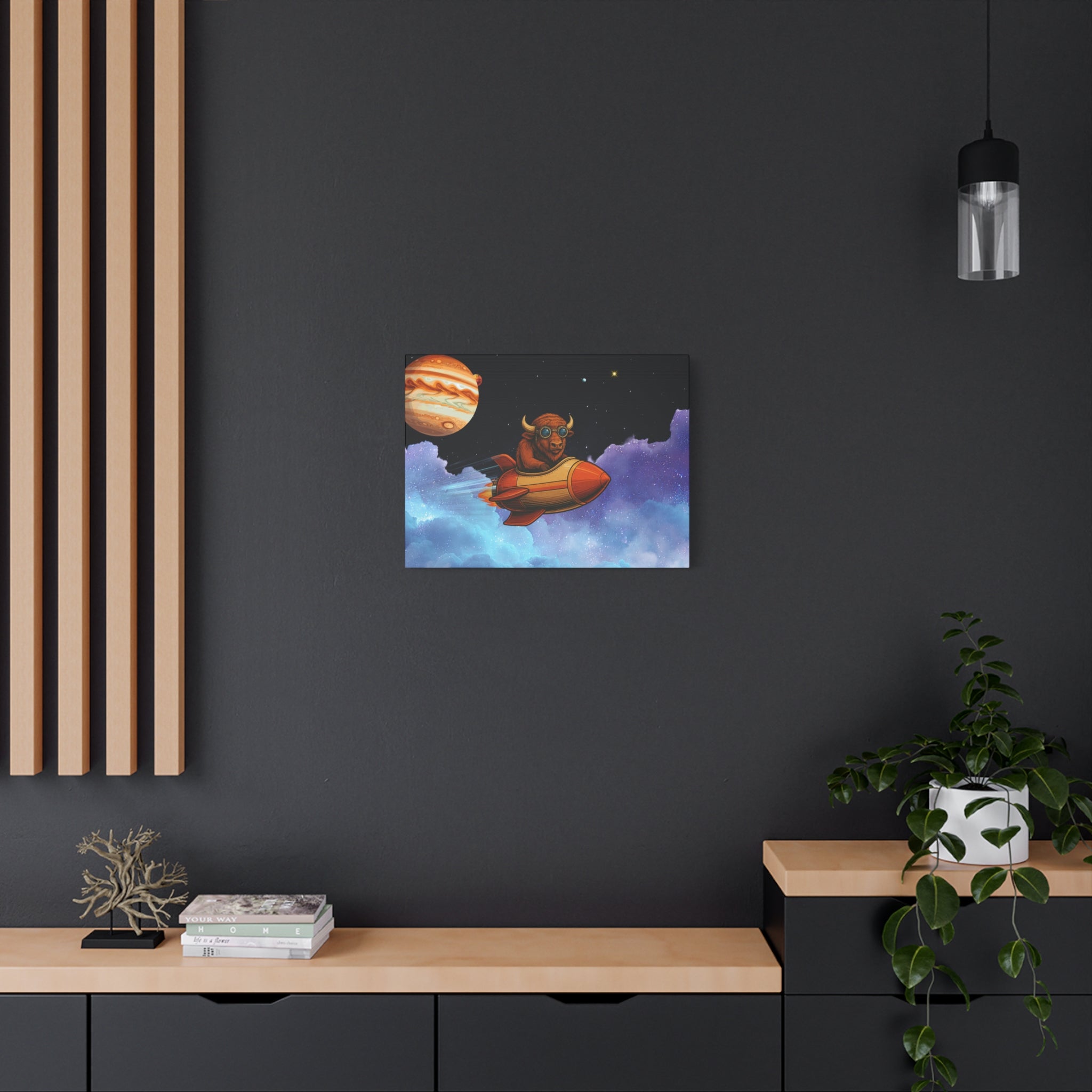 Drowzy Buffalo - Canvas Wall Art