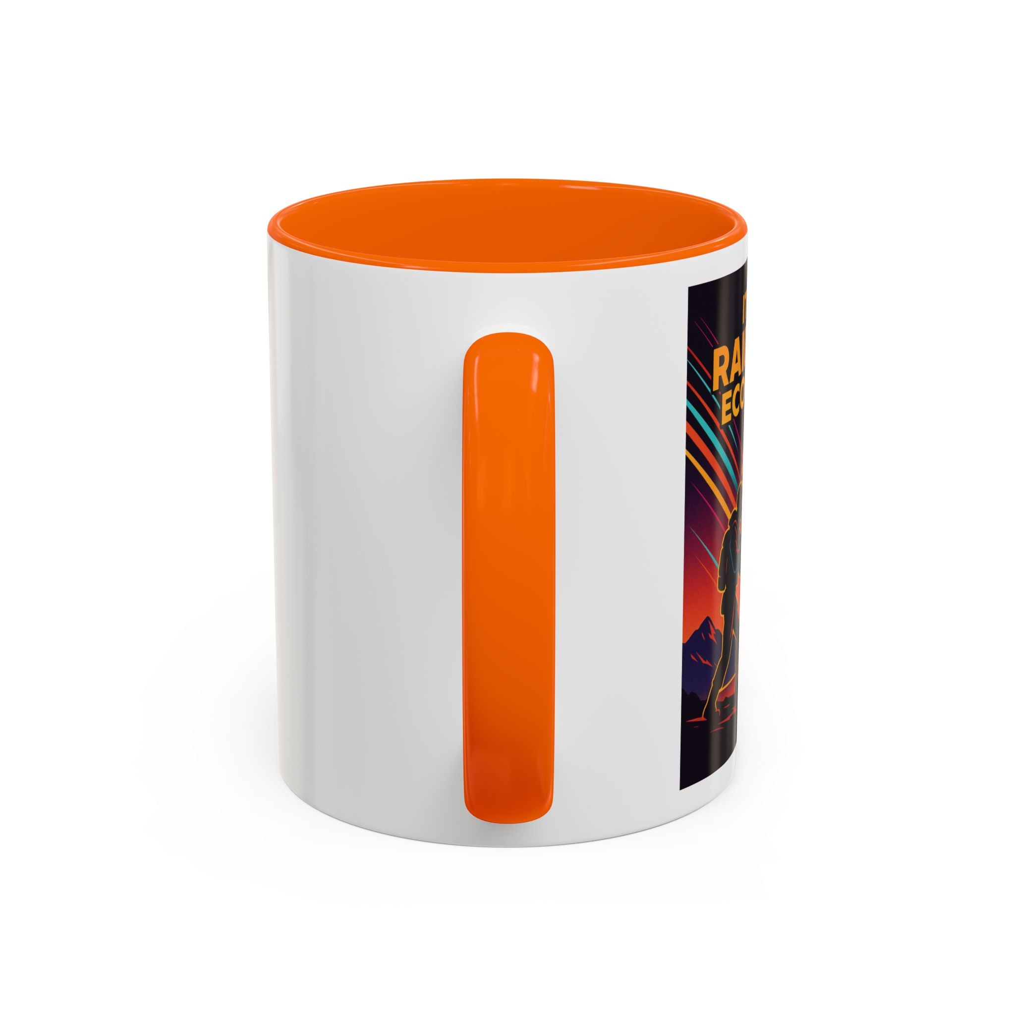 Graphic Coffee Mug - Retro Futuristic Raider Design (11oz)
