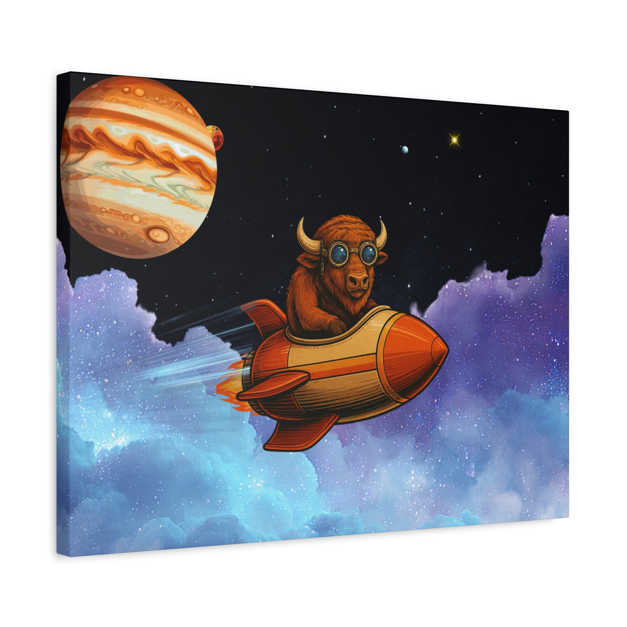 Drowzy Buffalo - Canvas Wall Art