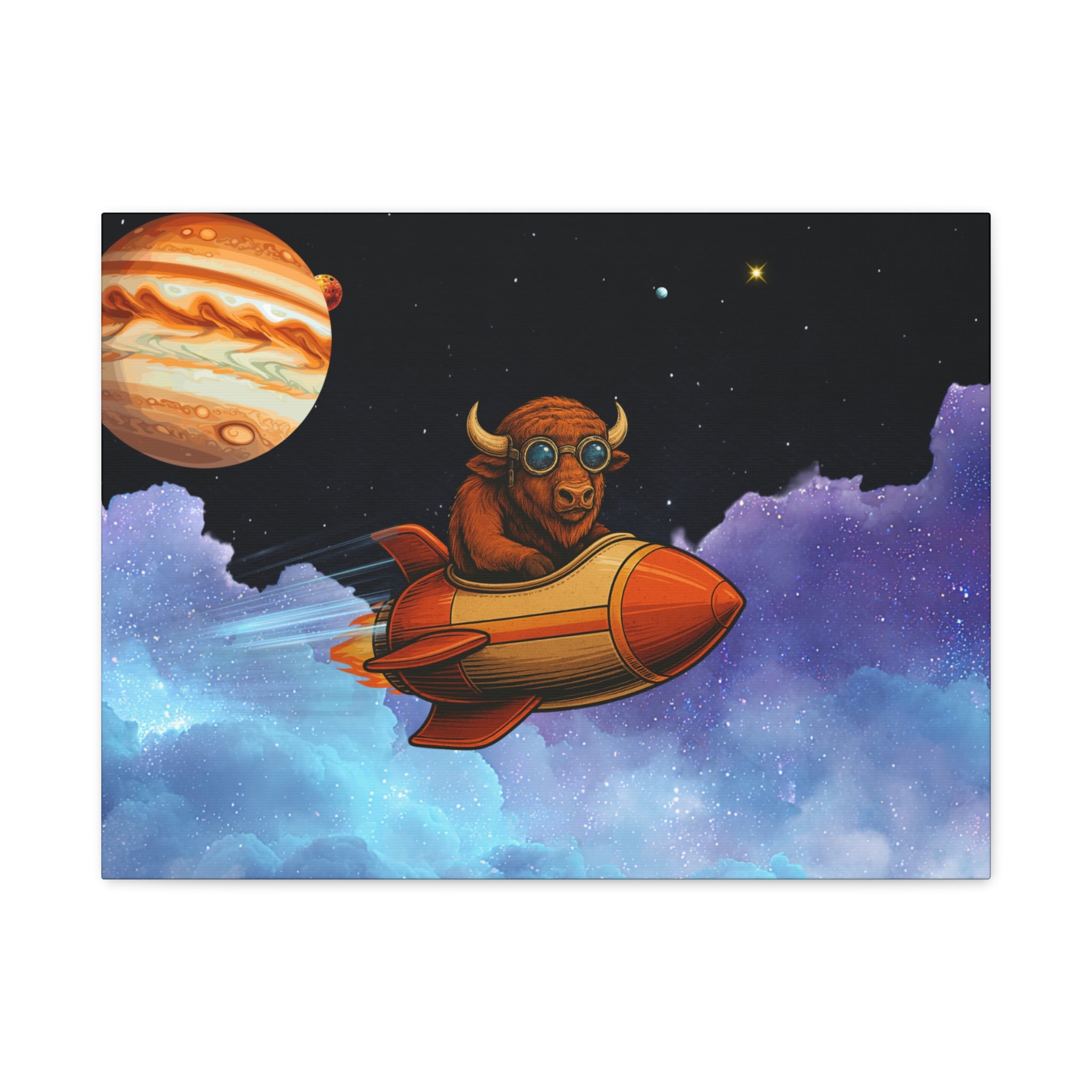 Drowzy Buffalo - Canvas Wall Art